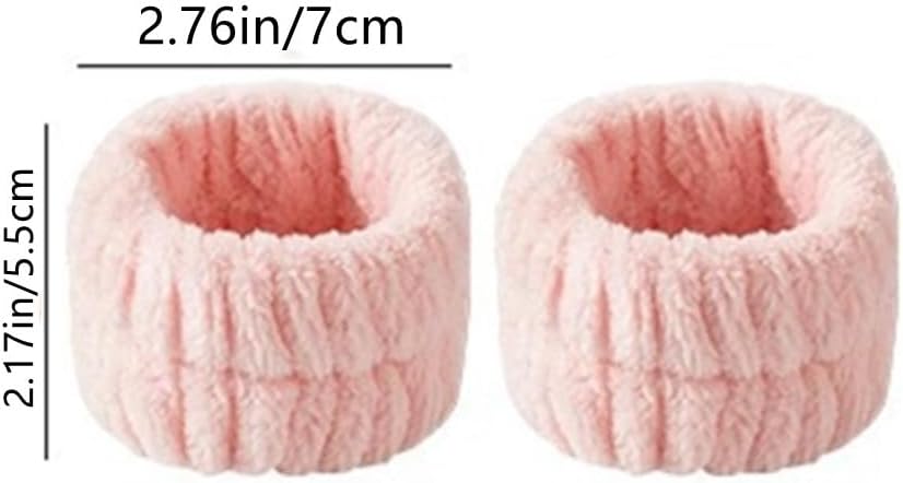 3 Pairs Wrist Washband Wash Set,Spa Wrist Towel | Face Washing Wristband, Sweat Bands for Ladies Hold Back Liquid from Spilling Down Arms