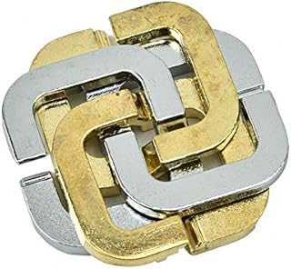 IQ Teaser Unlock Toy Metal Wire Puzzle Set Brain Teaser IQ Test Disentanglement Unlock Interlock Game Magic Trick Toy Four Leaf Clover Lock for Party Favor Kids Adults Challenge