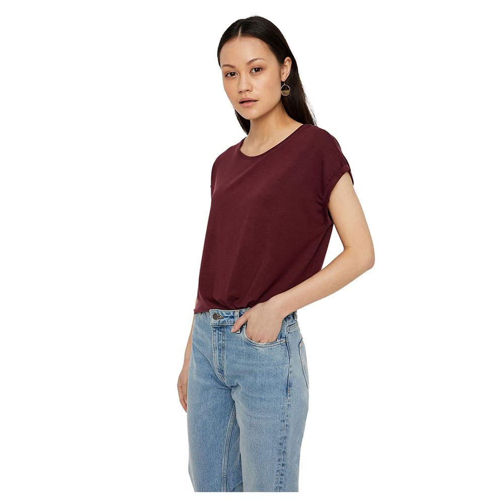 VERO MODAWomen's Vmava Plain Ss Top Ga Noos T-Shirt