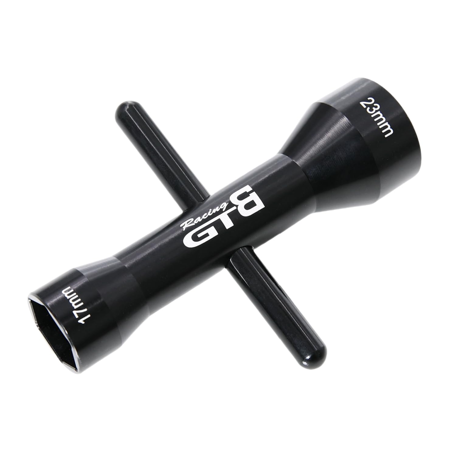 Minxid CNC Aluminum 17mm / 23mm RC Car Wheel hub Hex Screwdriver Wrench Spanner Prop Hexagon Socket Repair Multi-Tool (Black)