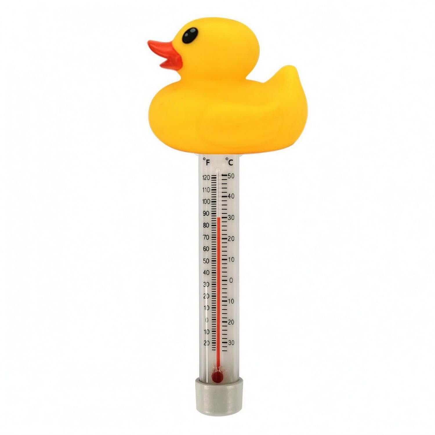 Dual Scale Floating Pool Thermometer Red Liquid Column Spa Thermometer Clear Tube Retrieval String, Yellow Duck|Home & Garden|Yard Garden & Outdoor Living-image-15