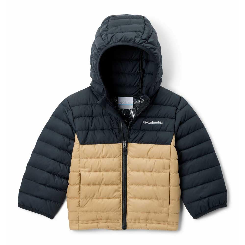 Columbia Youth Boys Powder Lite 2 Hooded Jacket, Hooded Puffer Jacket, Canoe, Black, M