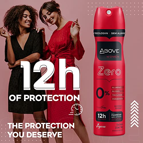 Desodorante Above Feel Free Zero Sem Aluminio Women Novo 150Ml 90G