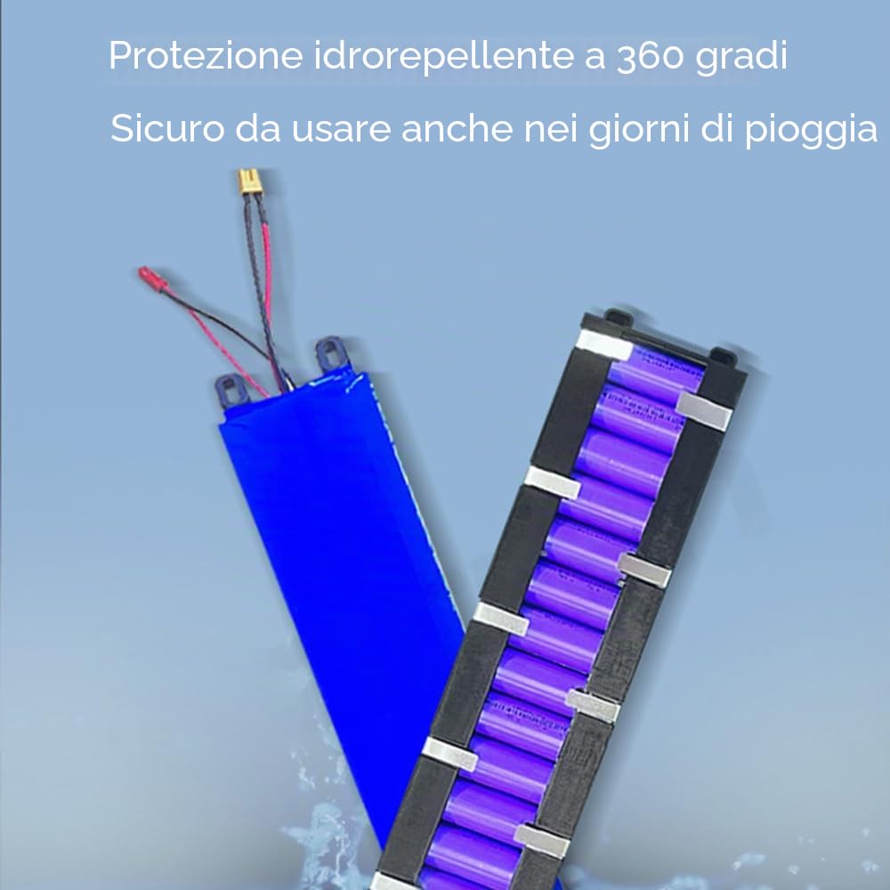 36V 6Ah 7.8Ah 10.4Ah Batteria Scooter Elettrico 36 Volt Scooter Batteria Accessorio di Ricambio per Batteria Integrata del Monopattino M365 con XT60 e JST,One,36V 10.4Ah