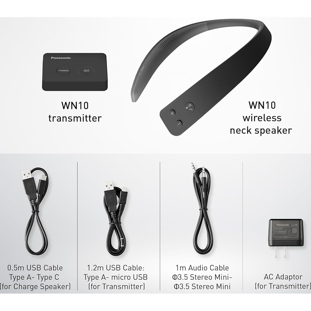 Panasonic SC-WN10 Wireless Wearable TV Neck Speaker Bluetooth