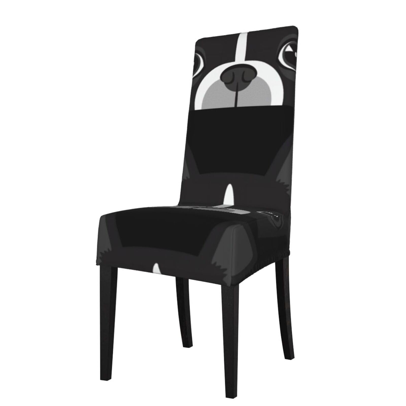 WHJSHOP Dog Prints Protection Cover for Dining Chair - Stretchy & Wrinkle-Resistant Chair Throws, Perfect for Home & Event Decor