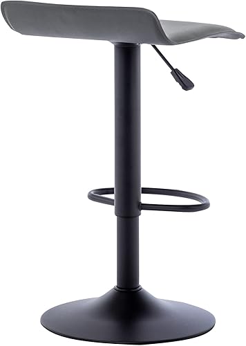 Miniatura 19 de Vogue Furniture Direct Juego de 2 taburetes de bar ajustables, modernos taburetes de bar giratorios de piel sintética para elevador de aire, silla