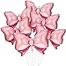 6 Pieces Bow Balloon Mouse Party Decoration Bowtie Pink Balloon Foil Pink Balloon Jumbo Bow Balloon for Wedding Bridal Shower Gender Reveal Balloon Party Gift Decoration(Large)