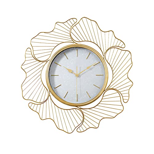 Horloge murale moderne ginkgo biloba silencieuse pour décoration murale