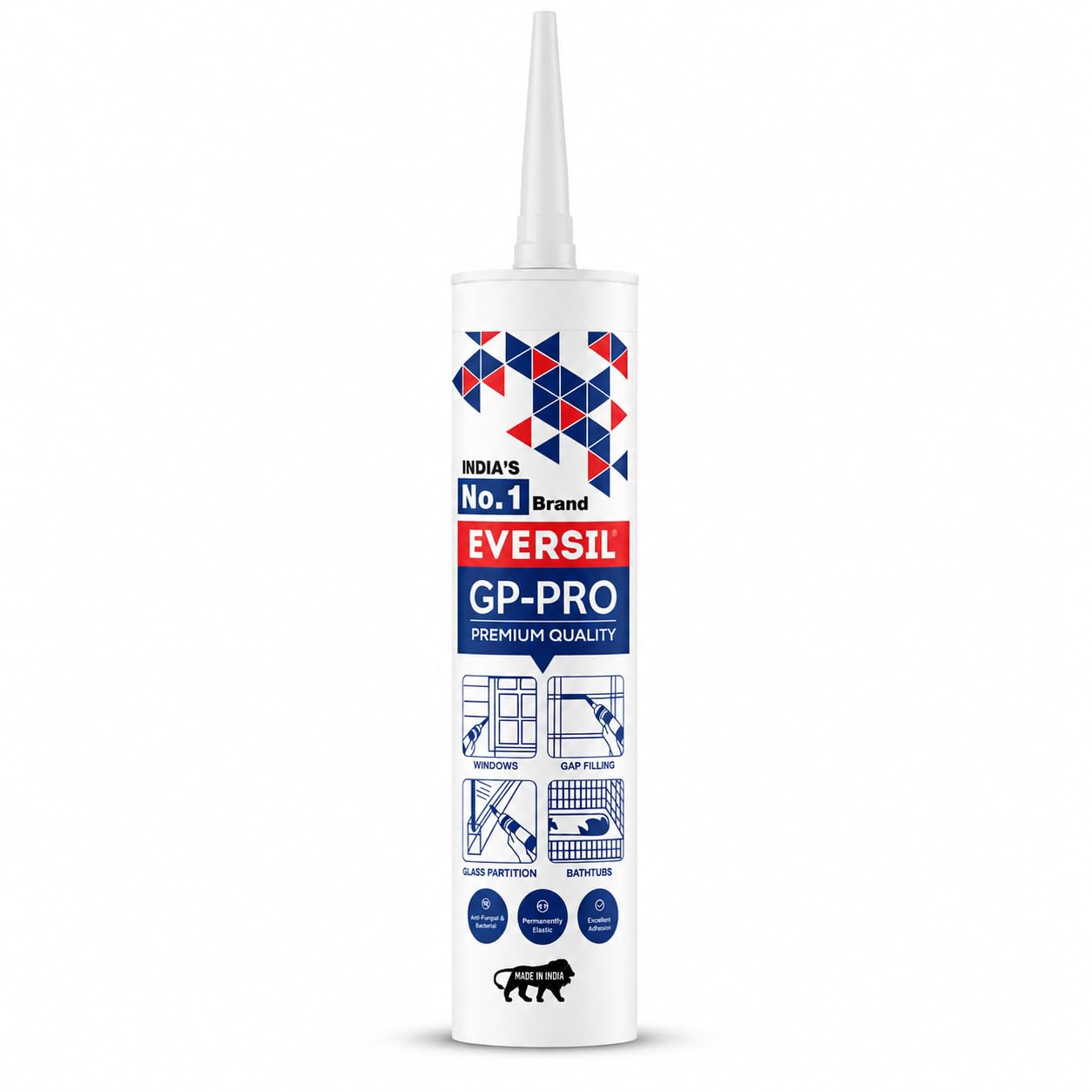 GP PRO Silicone Sealant 280 ml White | Fast Curing, Waterproof & Weather Resistant Caulk for Windows, Doors, Aluminum, Glass, Wood, Bath Ceramics Sanitary - Gap Filling Fast Curing, Flexible-image-16