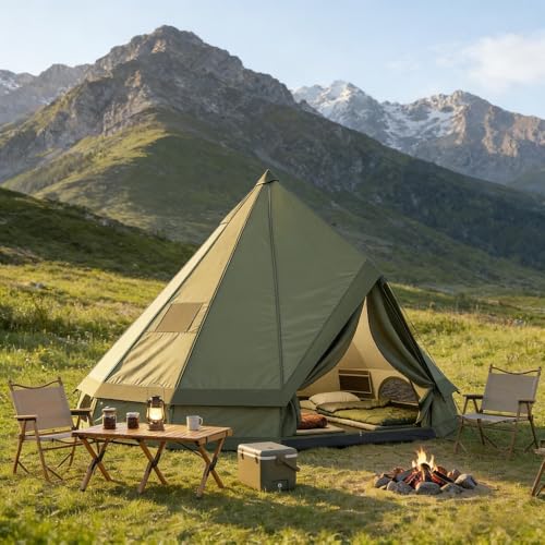 Carpa para camping 4-6 personas impermeable y resistente al viento miniatura 4