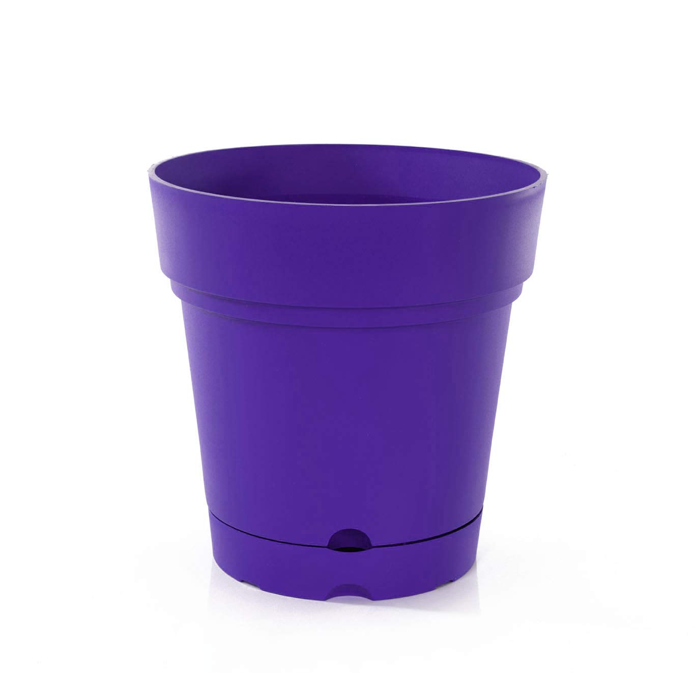 Mintra Plastic Pots for Plants, Round Planter for Indoor Outdoor Plants, Garden Pots with Saucers & Drainage Holes, Decorative Flower Pots for Patio,