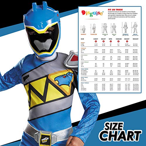 Disfraz de Ranger Azul Dino Charge para niños talla 7-8 miniatura 4