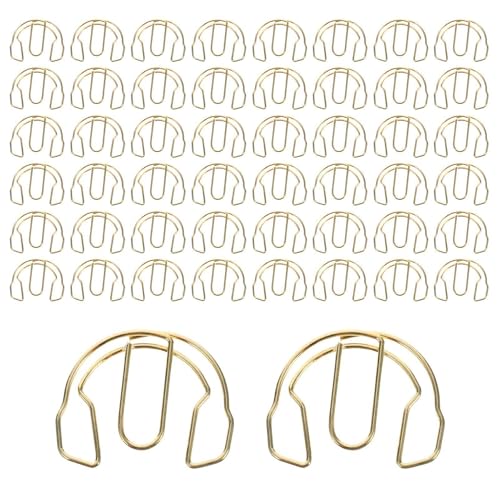 Clips de papel con forma de auriculares de metal para organizar cajones de oficina