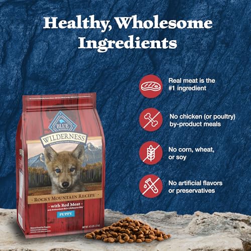 Blue Buffalo Wilderness Rocky Mountain Recipe Puppy Dry Dog Food, 4.5 lb - image 7