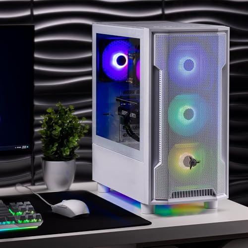 Image of Skytech Gaming Archangel Gaming PC, Intel i5 14400F 2.5GHz, NVIDIA RTX 5060, 1TB NVMe SSD, 32GB DDR4 RAM 3200, 650W Gold PSU, Wi-Fi, Win 11, Desktop