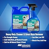 Miracle Sealants Miracle Heavy Duty Non-Acidic Cleaner, Tile & Stone Cleaner & Grout Haze Remover, Quart