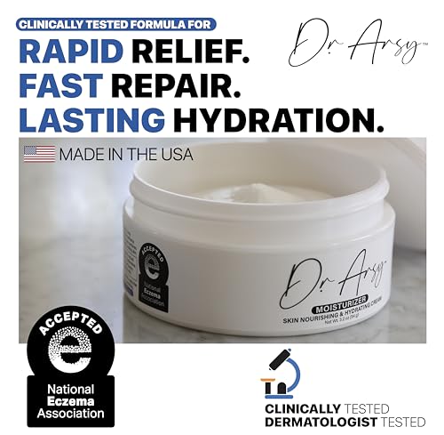 Dr. Arsy Eczema Cream for Adults & Kids – Hypoallergenic Barrier Repair Moisturizer, Clinically Proven (3 Studies), Fragrance-Free, Dermatologist Tested, Face & Body Hydration, NEA Accepted, USA Made