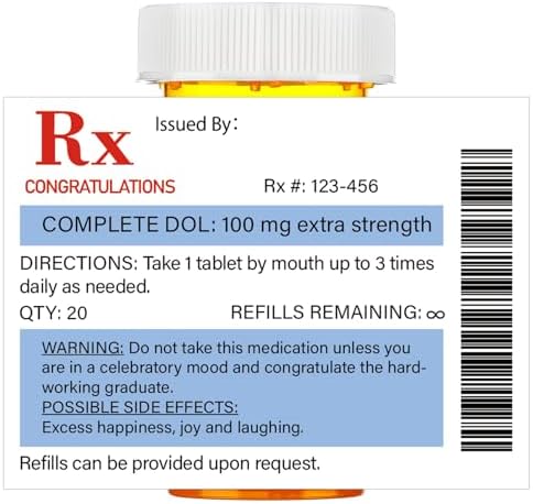 Kigeli 60 Pcs Nurse Favors Medication Pill Bottle Labels Pill Sti...