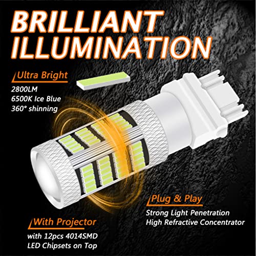 Bombillas LED T25 3156 3157 Azul Hielo 8000K miniatura 2