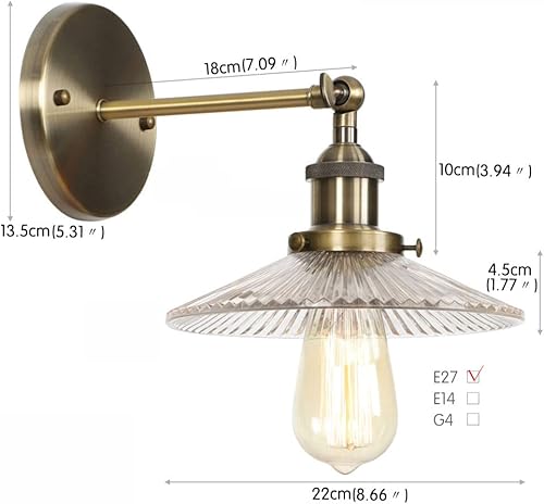 Miniatura 4 de Lámpara de pared de vidrio nórdico luces de brazo oscilante, junto al dormitorio baño espejo cabeza iluminación accesorio pared Wandlamp, linterna