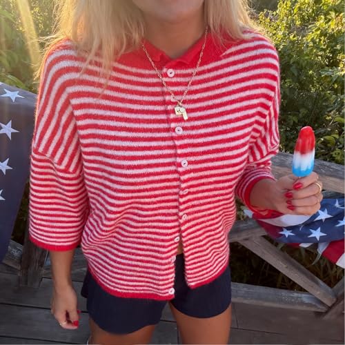 Image of Women Knitted Crop Cardigan Shirt Short Sleeve Button Down Ribbed Knit Crop Top Y2k Girls Outwear Top Tee Shirt