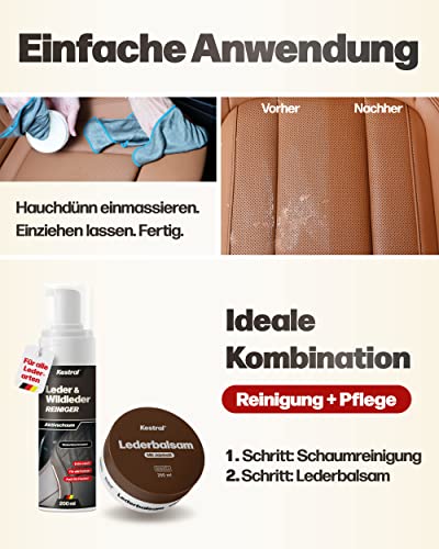 Lederbalsam Kestral mit Jojobaöl, farblos für Leder und Kunstleder
