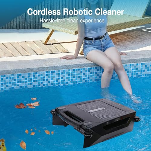 Skimmer de piscina movido a energia solar com bateria de 2500Mha / cesta grande de skimmer, limpeza