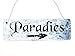 Produktbild Interluxe Shabby Vintage Schild Türschild Paradies Wegweiser Garten Terrasse Pool Wellness