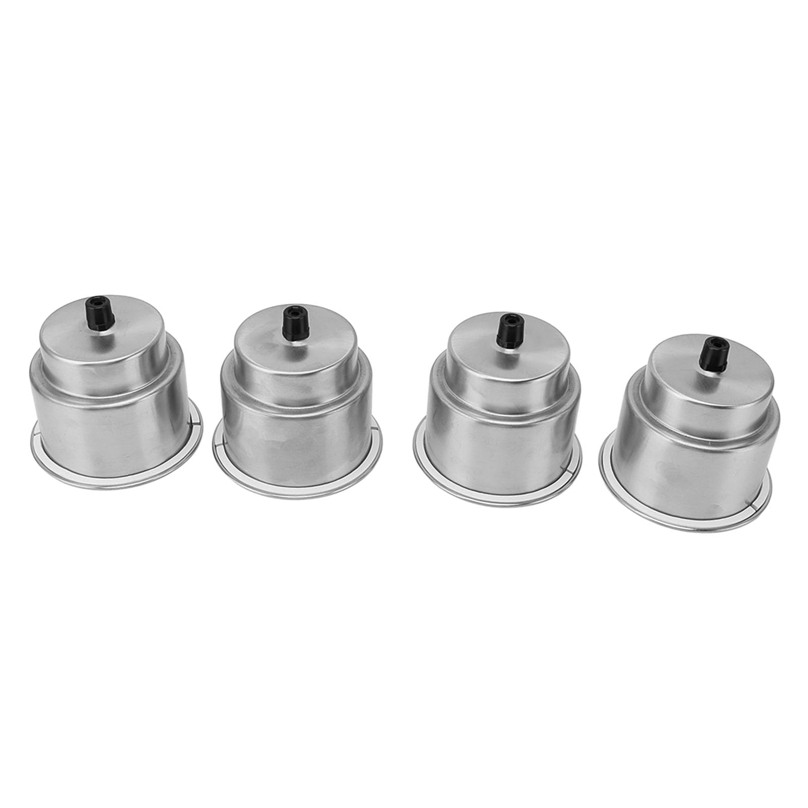 4 Edelstahl Becherhalter mit Ablauföffnung Universell für Boot Auto Wohnmobil Robuste Halterung aus 304er Edelstahl und Gummi Geräuschreduzierende Cup Holder Inserts