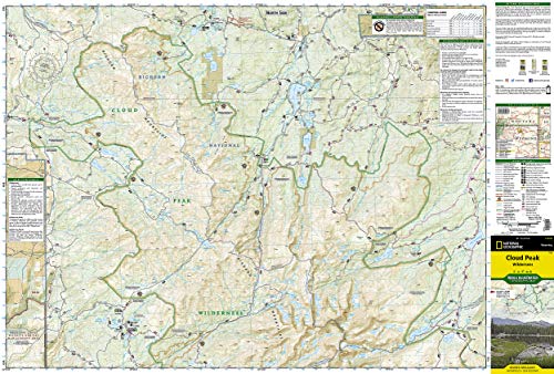 Cloud Peak Wilderness Map (National Geographic Trails Illustrated Map, 720) - Image 4