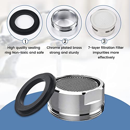 Perlatoren für Wasserhähne M24, 10 Stück Wasserhahn Aufsatz Perlator mit ABS - und Edelstahl- Filter inkl Mischdüsenschlüssel, für Wasserhahn Sieb Wassersparer