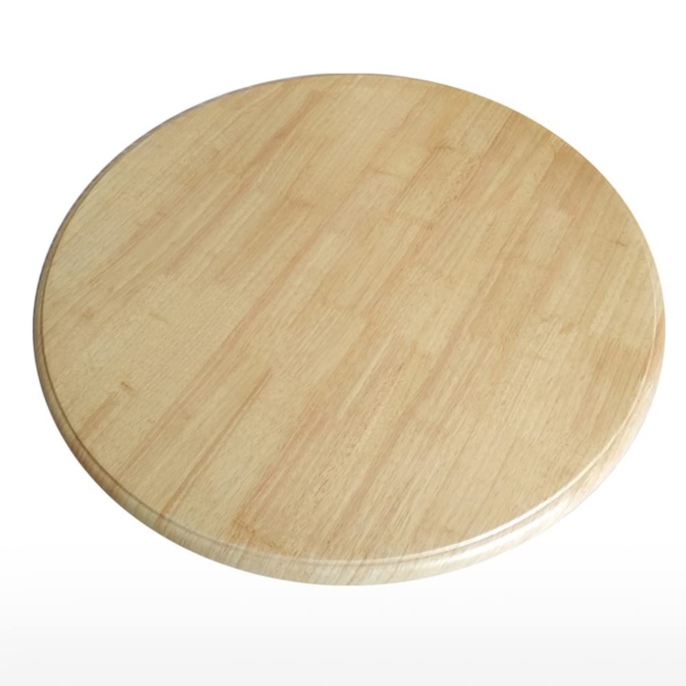 Lazy Susan Plateau tournant rotatif silencieux à 360° en bois massif pour salle à manger et divertissement, décoration d'intérieur rustique de 76,2 cm