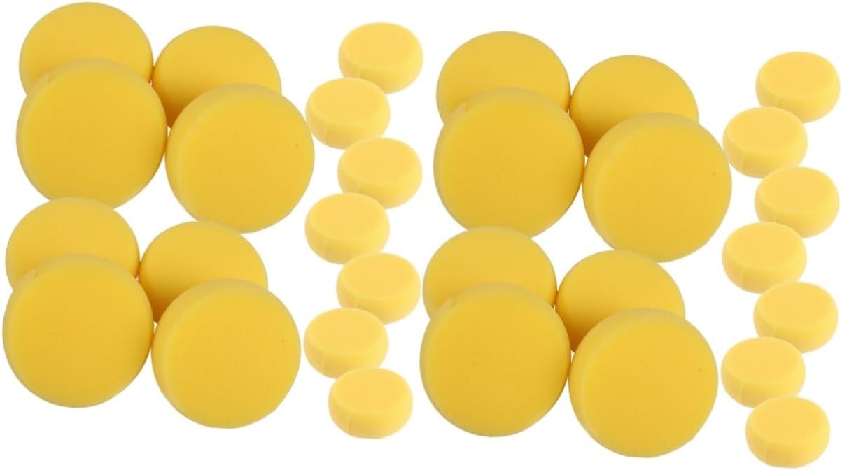 Tofficu 30pcs Round Drawing Sponges for Boys and Girls Absorbent Painting Tools for DIY Art Projects Lightweight Craft Sponges for Unique Shapes and Patterns for Boy Girl Art Classes and