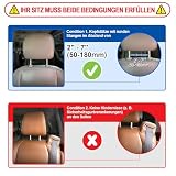 Spurtar Kopfstütze Auto Kinder Nackenkissen Auto Höhe einstellbar, 360 °Rotation, Weichem Gedächtnisschaum, für Kinder und Erwachsene, Nackenstütze Auto zum Schlafen - Schwarz