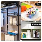 Clear Plastic Storage Bins 8 Pack - Pantry Organizers and Storage, Fridge Organizer Containers for Kitchen, Cabinet, Freezer, Bathroom, Clost, Home Organization - Image 5