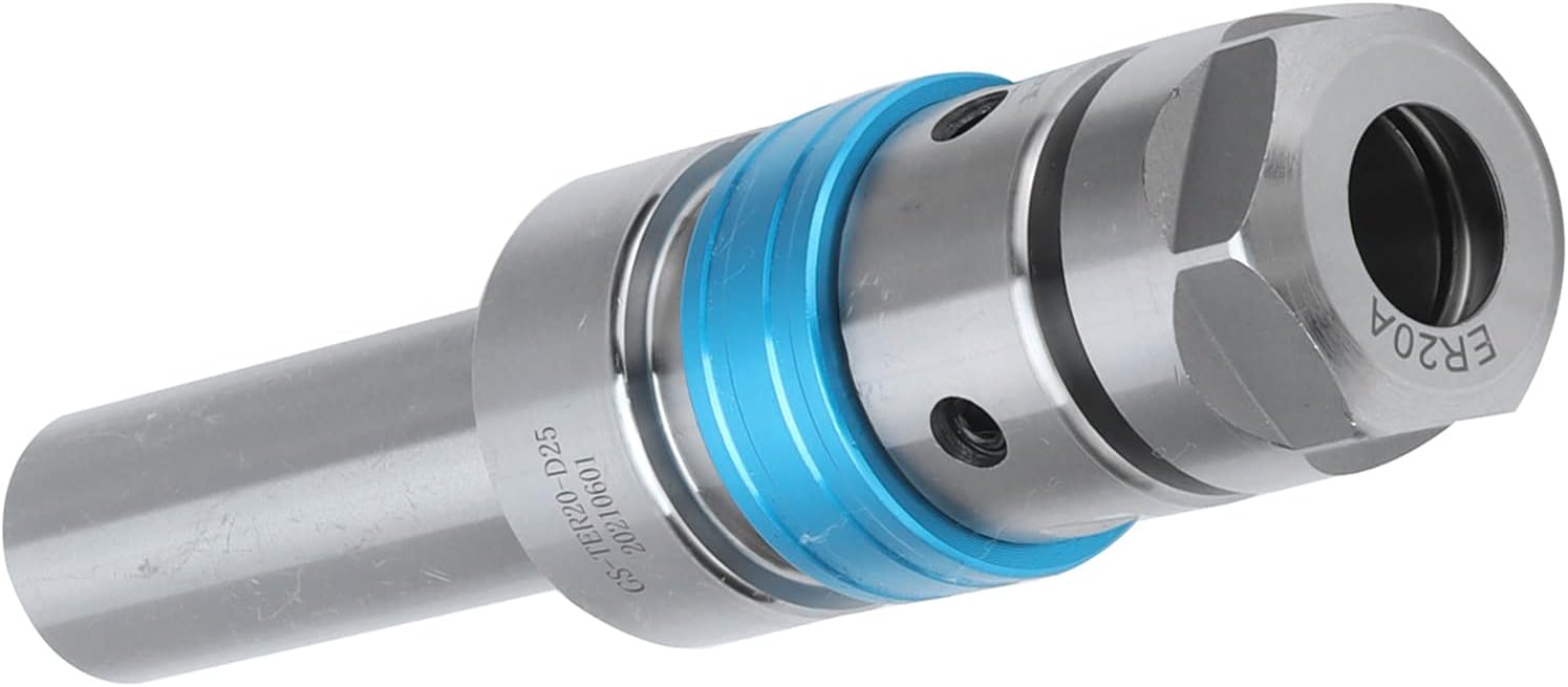 HAOX Telescopic Tappings Toolholder, ER20 Floating Tapping Chuck Holder Straight Shank 20CrMrTi Steel Easy Operate for CNC Lathe Processing(GS-TER20A-D25)