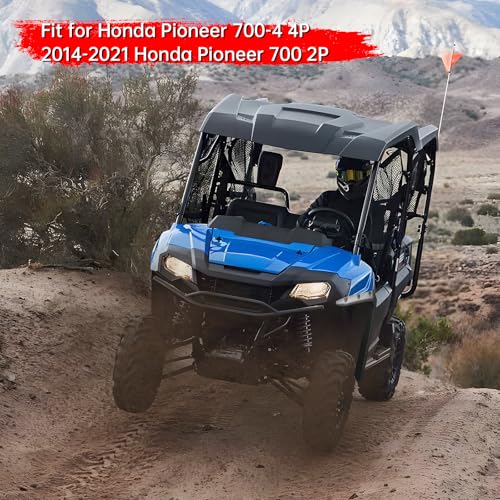 Image of Front Fender Flares for Honda Pioneer 700-2 700-4 2014-2021 | Front Mud Guard Extension Mud Flaps for Honda Pioneer 700 2P 4P 2014-2021 Accessories, Replace #08P70-HL3-600