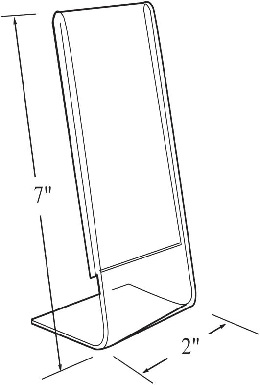 White Acrylic Vertical Tabletop Sign Holder Frame