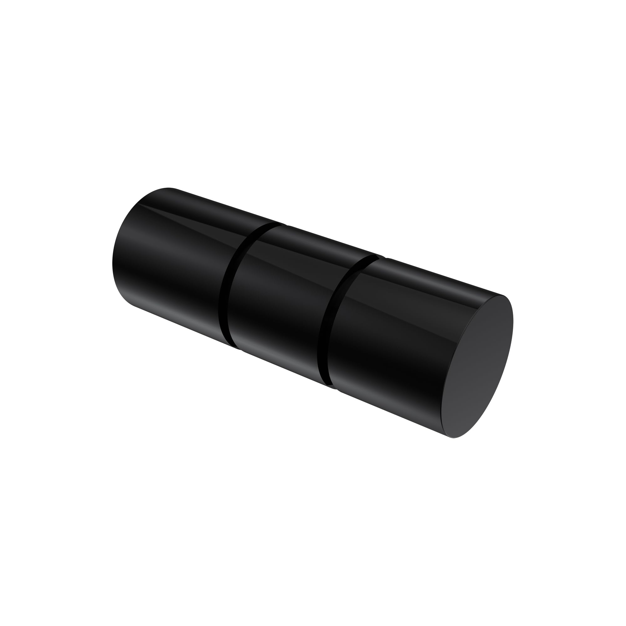 INTERDECO Gardinenstange 20 mm 1-läufig Schwarz 180 cm | aus Metall, für Deckenmontage, Endstück Elanto (Rillenzylinder), ohne Ringe, kürzbar, Traglast bis 6 kg, Modern