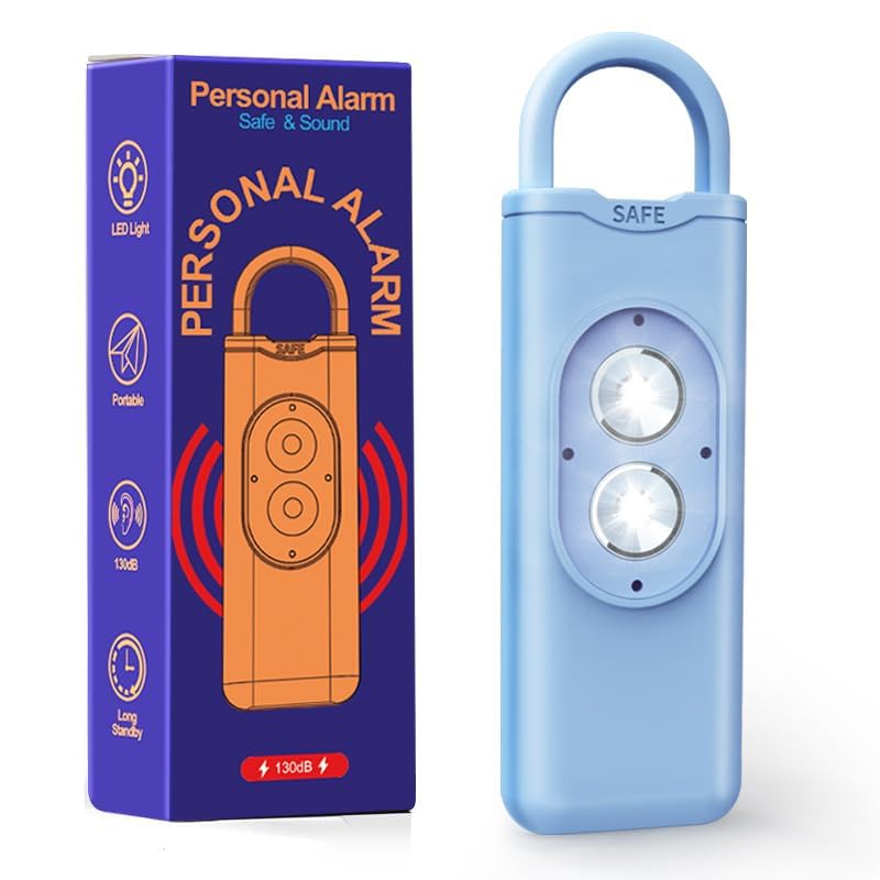 PZCC Alarmas personales para mujer – defensa personal legal, antorcha y alarma, alarma de pánico para mujeres, recargable – Llavero de alarma de seguridad