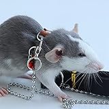 3 Pack Rat Harness and Leash Set - Adjustable Traction Rope Strap Anti-Biting Chain Rope, Small Anim