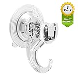 FÁCIL INSTALACIÓN: instalar simplemente, sin necesitar tornillos. 1. limpiar el superficie. 2. Poner la ventosa en el superficie. 3. Girar el gancho hacia abajo.