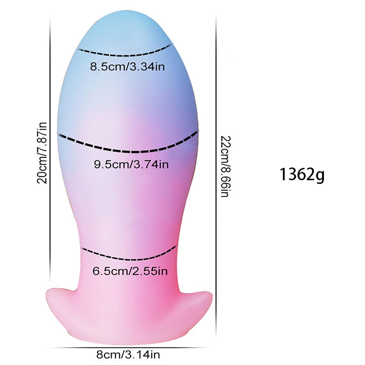 Dildo Anale in Silicone Liquido A Forma Di Uovo Sovradimensionato Plug Anale in Silicone Morbido Dildo Vaginale in Silicone Liscio Masturbatore Giocattoli Sessuali,Coloured/xxxl