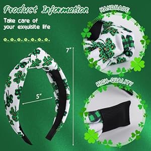 Yanjieknottedclovershamrockheadbandswidehairbandsforwomenandgirlsstpatricksdaypartygifts Urban Country Home Decor Yanjie knotted clover shamrock headbands wide hair bands for women and girls st patricks day party gifts urban country home decor