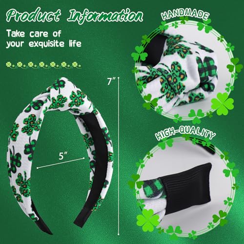 Yanjieknottedclovershamrockheadbandswidehairbandsforwomenandgirlsstpatricksdaypartygifts Urban Country Home Decor Yanjie knotted clover shamrock headbands wide hair bands for women and girls st patricks day party gifts urban country home decor