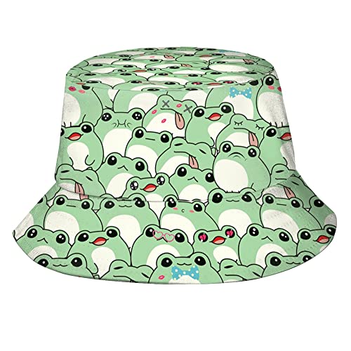 USMEISANSHI Chapeau bob tendance d'été pliable pour homme et femme, grenouille, Taille unique