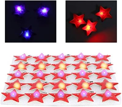 LED-broche, Star Pin-badge, 25-delige Vijfpuntige Stervormige LED-broche Kerstspeld Kerstman-badge Broche Ster-reversspeld voor Cadeaufeestartikelen