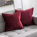 wohnzimmer rot DESIGN: Die dekorativen Sofakissen sind von Kanten umgeben. Sie sind elegant, luxuriös und vielseitig. Der Reißverschluss des Kissenbezuges ist versteckt, und die Farbe des Reißverschlusses und des Kissenbezuges ist gleich, deshalb lassen Sie dieses Ganze mehr geschmackvoller aussehen.
