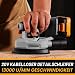 Dreieckschleifer Akku Schleifmaus: DEKOPRO 20V Multischleifer,13000 U/min, Schleifmaschine mit Absaugung inklusive 2.0Ah Akku und Ladegerät, 3 Zusatzzubehör und 12 Schleifblättern, Gelbgrau